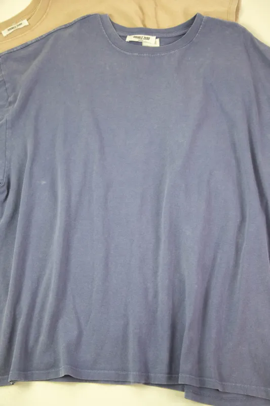 Jayla Oversized Knit Tee, Dusty Indigo sold by North & Main Clothing Company