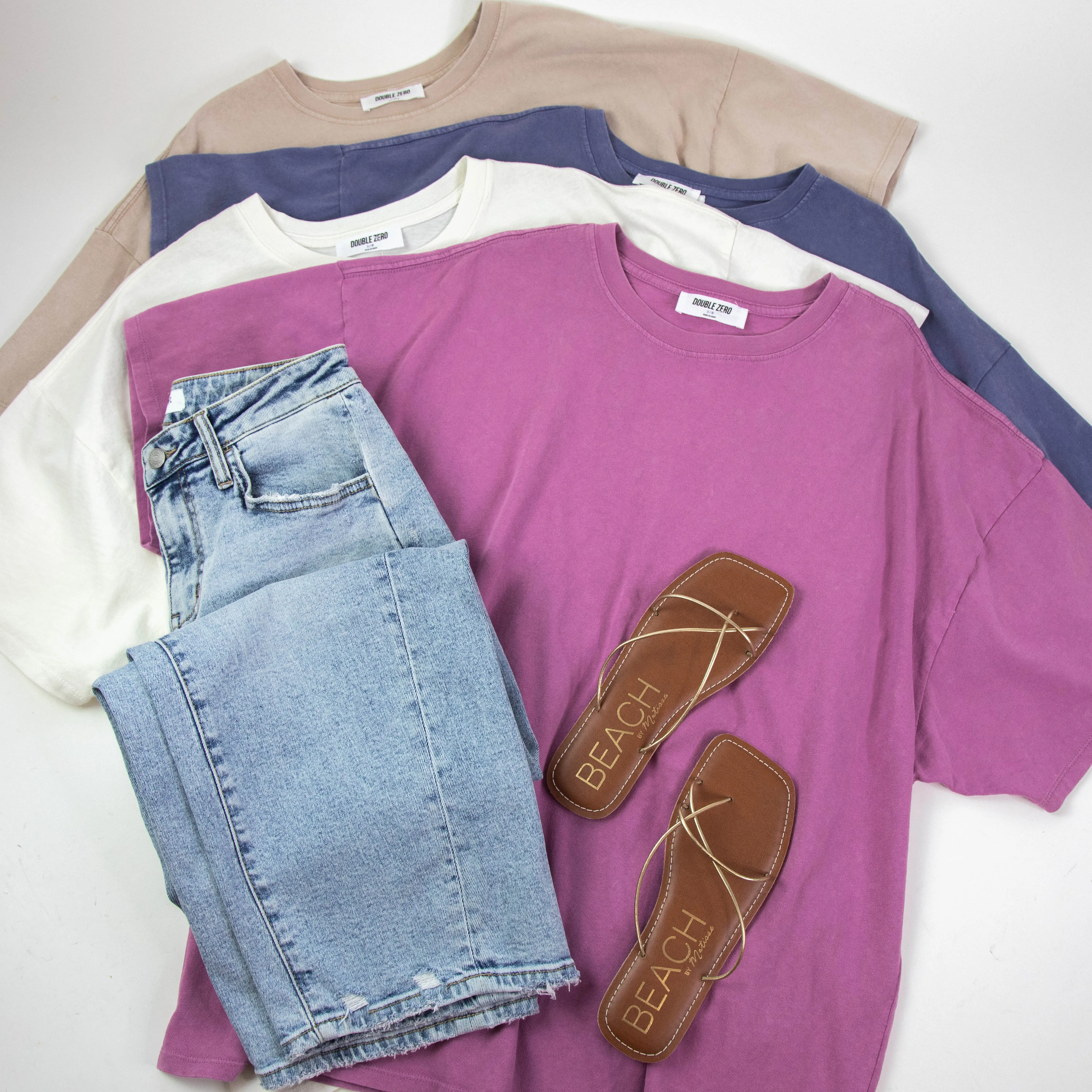 Jayla Oversized Knit Tee, Off White sold by North & Main Clothing Company product image thumbnail 2