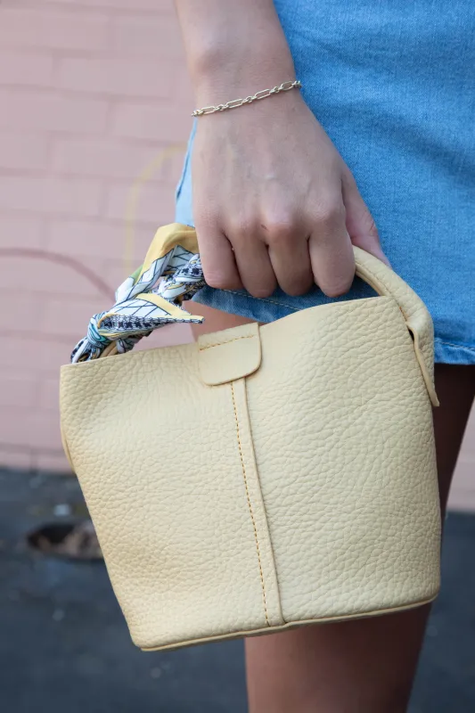 Kehlani Mini Bucket Bag, Yellow sold by North & Main Clothing Company
