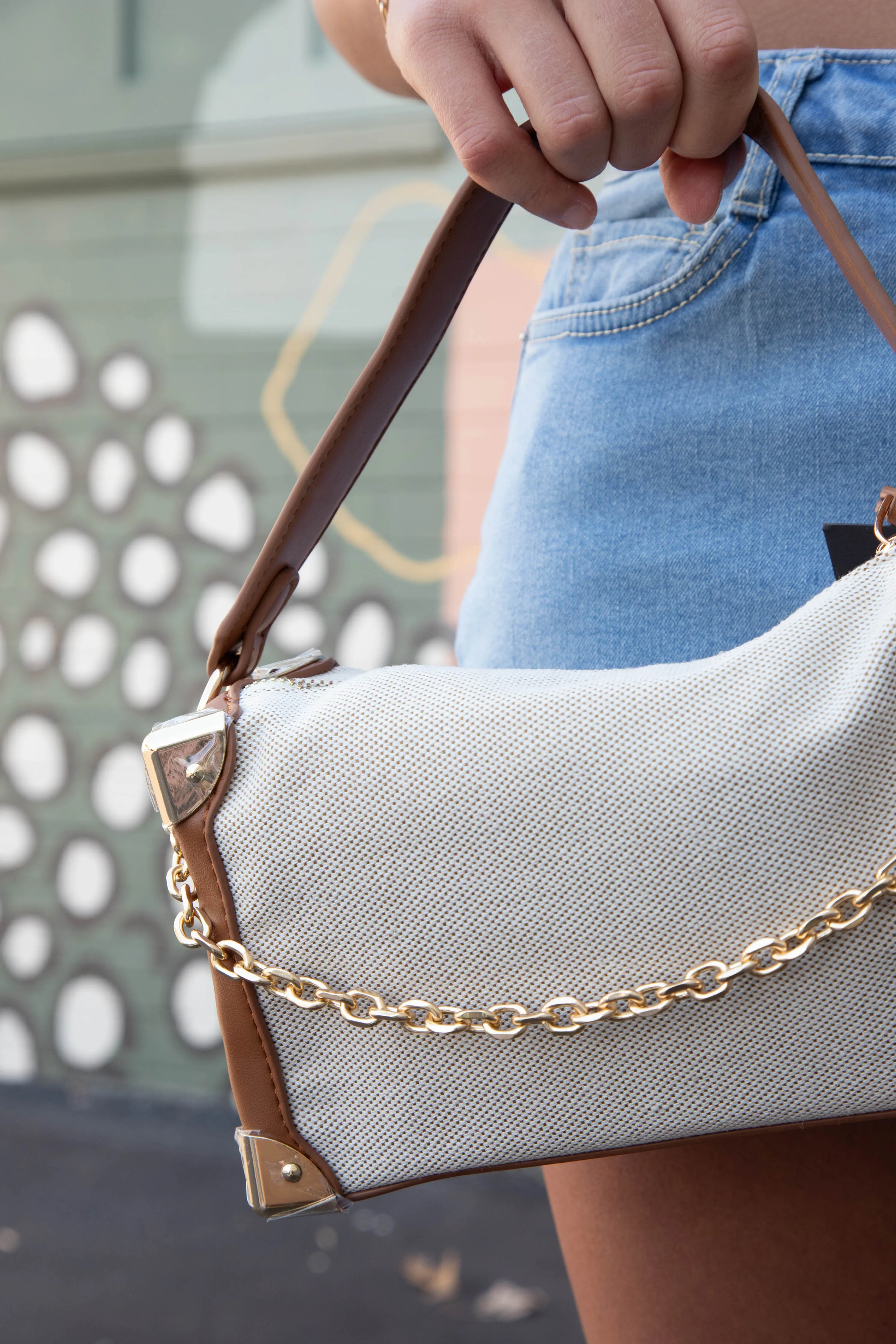 Gracelynn Box Bag, Beige/Brown sold by North & Main Clothing Company product image thumbnail 2