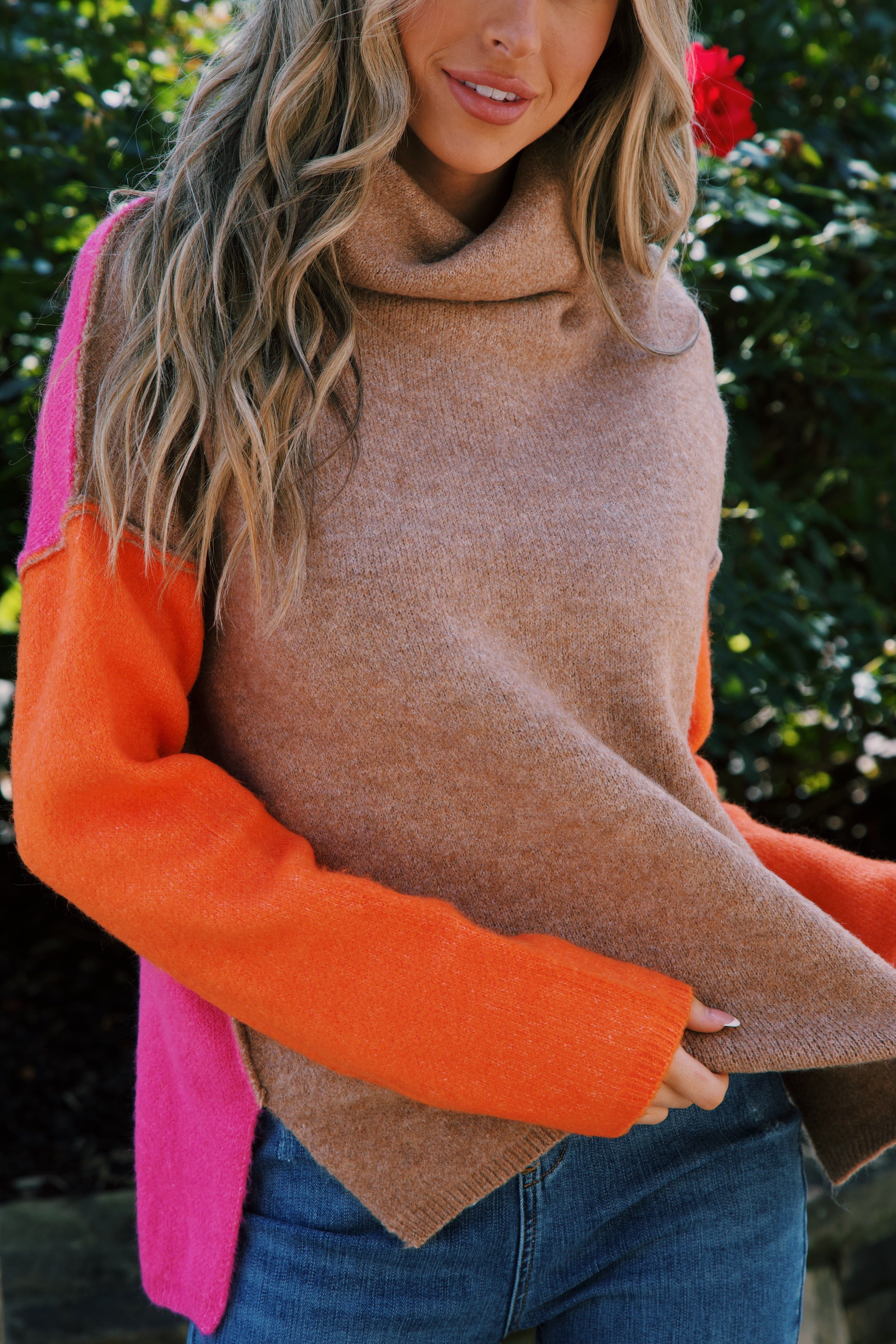 Velma Colorblock Sweater, Pink Combo sold by North & Main Clothing Company product image thumbnail 4