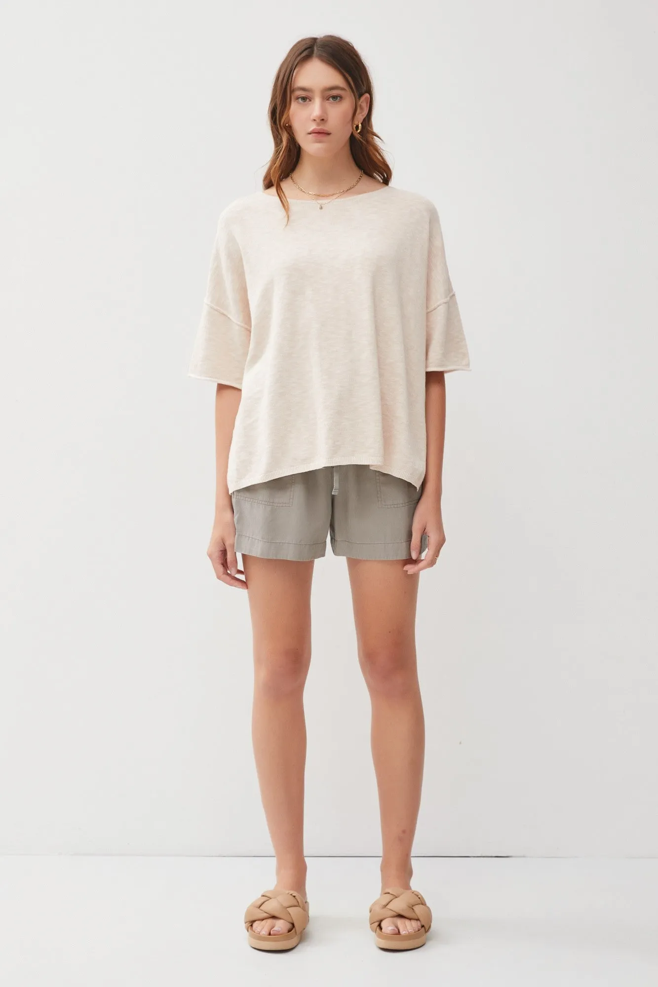 Liana Oversized Sweater Top, Natural sold by North & Main Clothing Company product image thumbnail 2