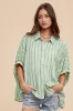 Freya Oversized Drop Shoulder Blouse, Mint sold by North & Main Clothing Company