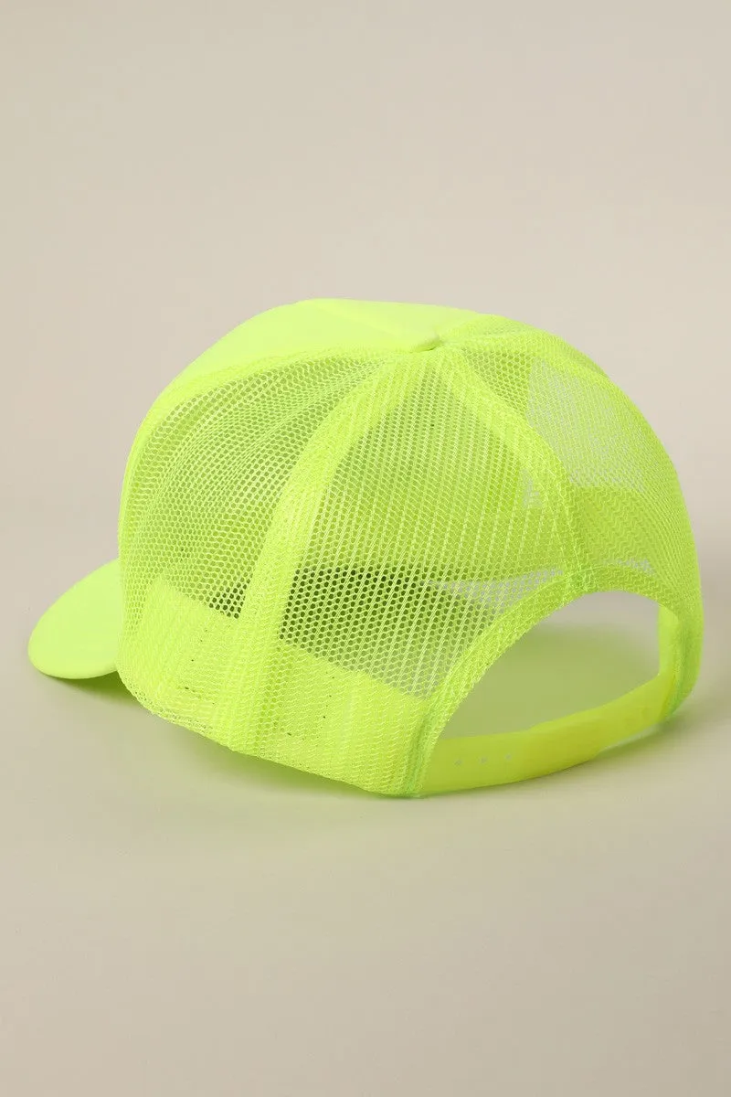 Salty Printed Foam Trucker Hat, Neon Yellow sold by North & Main Clothing Company product image thumbnail 4