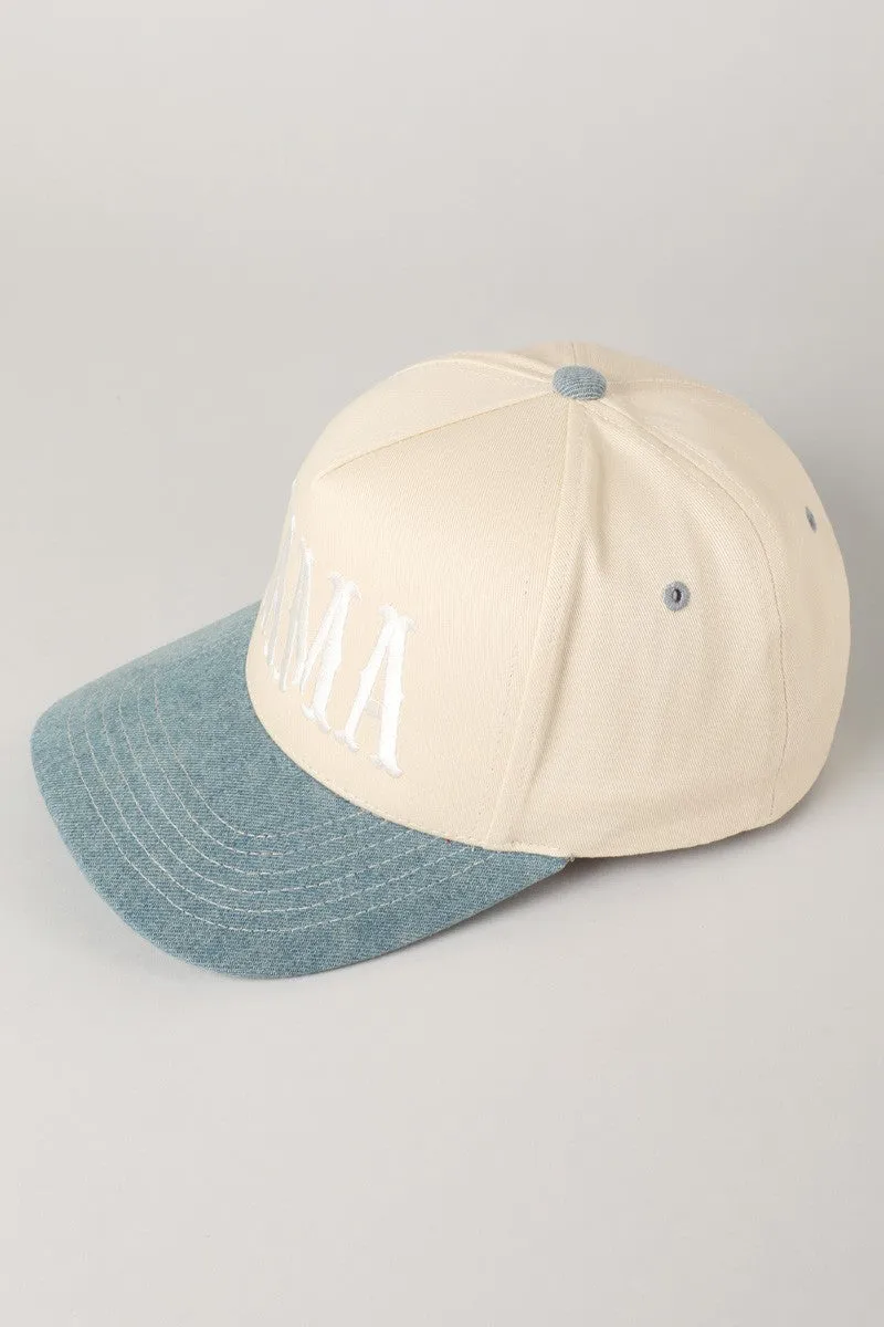 Mama Embroidery Trucker Hat, Denim sold by North & Main Clothing Company product image thumbnail 4