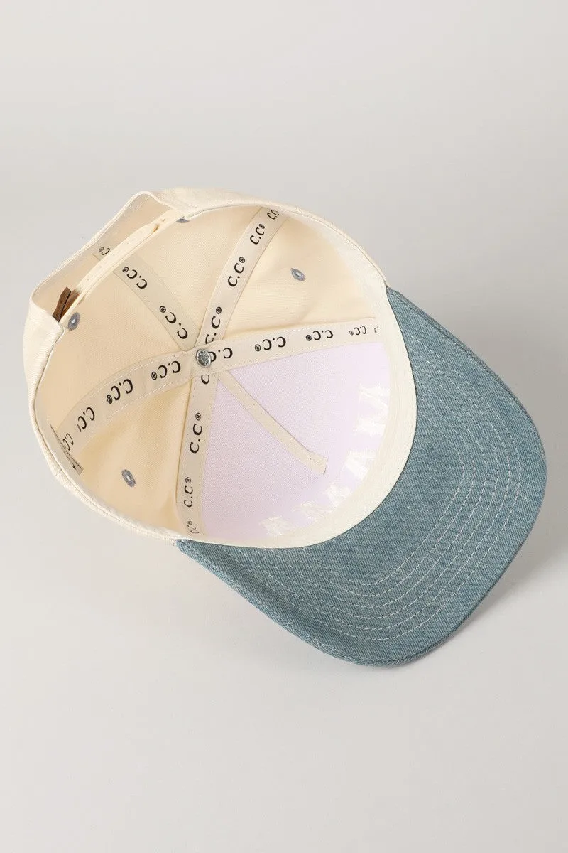 Mama Embroidery Trucker Hat, Denim sold by North & Main Clothing Company product image thumbnail 5