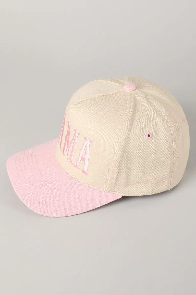 Mama Embroidery Trucker Hat, Light Pink sold by North & Main Clothing Company product image thumbnail 3