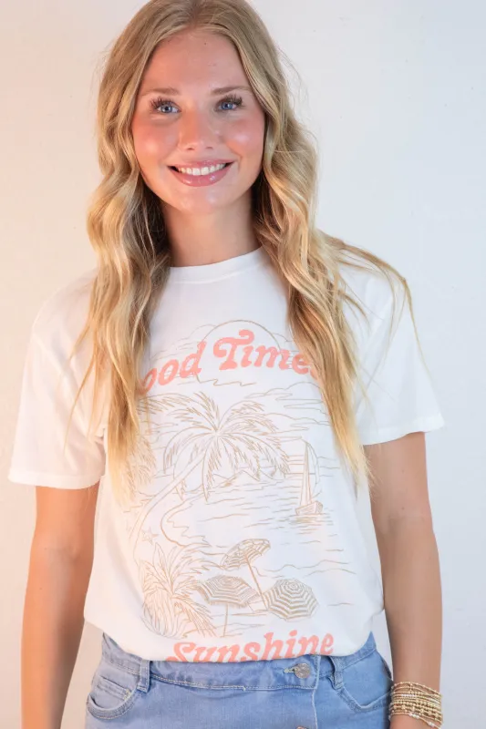 Apres Sea Boyfriend Tee, Sea Salt | Z Supply sold by North & Main Clothing Company