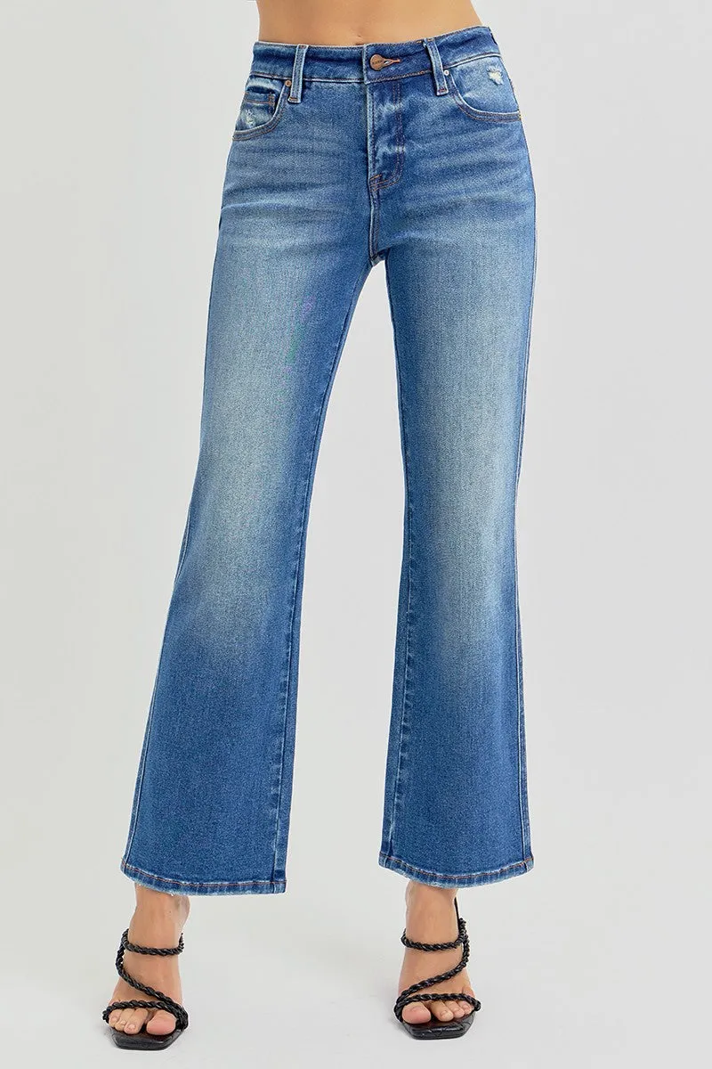 Averie High Rise Ankle Straight Jeans, Dark sold by North & Main Clothing Company product image thumbnail 5