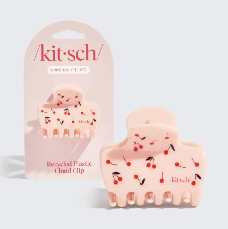 Recycled Plastic Medium Cloud Clip, Cherry Print | Kitsch sold by North & Main Clothing Company