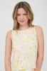 Daisy Floral Sleeveless Linen Blouse, Mustard Multi sold by North & Main Clothing Company