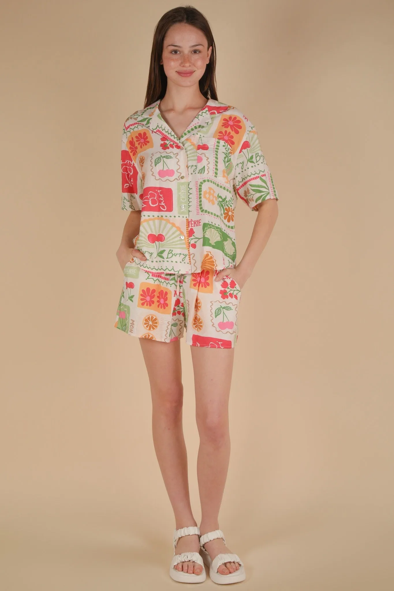 Nia Vacation Print Shirt, Ivory Mix sold by North & Main Clothing Company product image thumbnail 2
