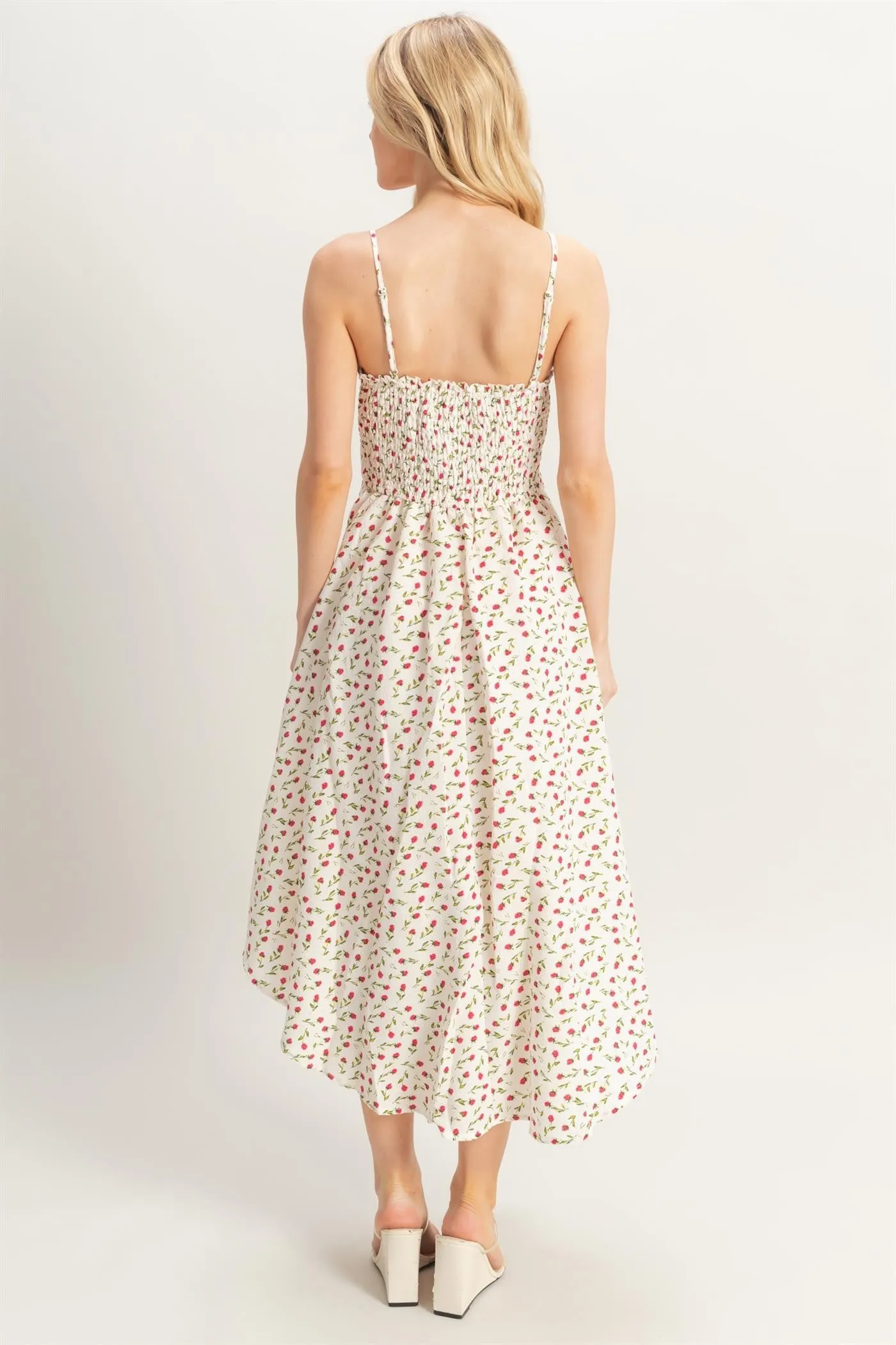 Halle Ditsy Floral Sleeveless Midi Dress, Ivory sold by North & Main Clothing Company product image thumbnail 5