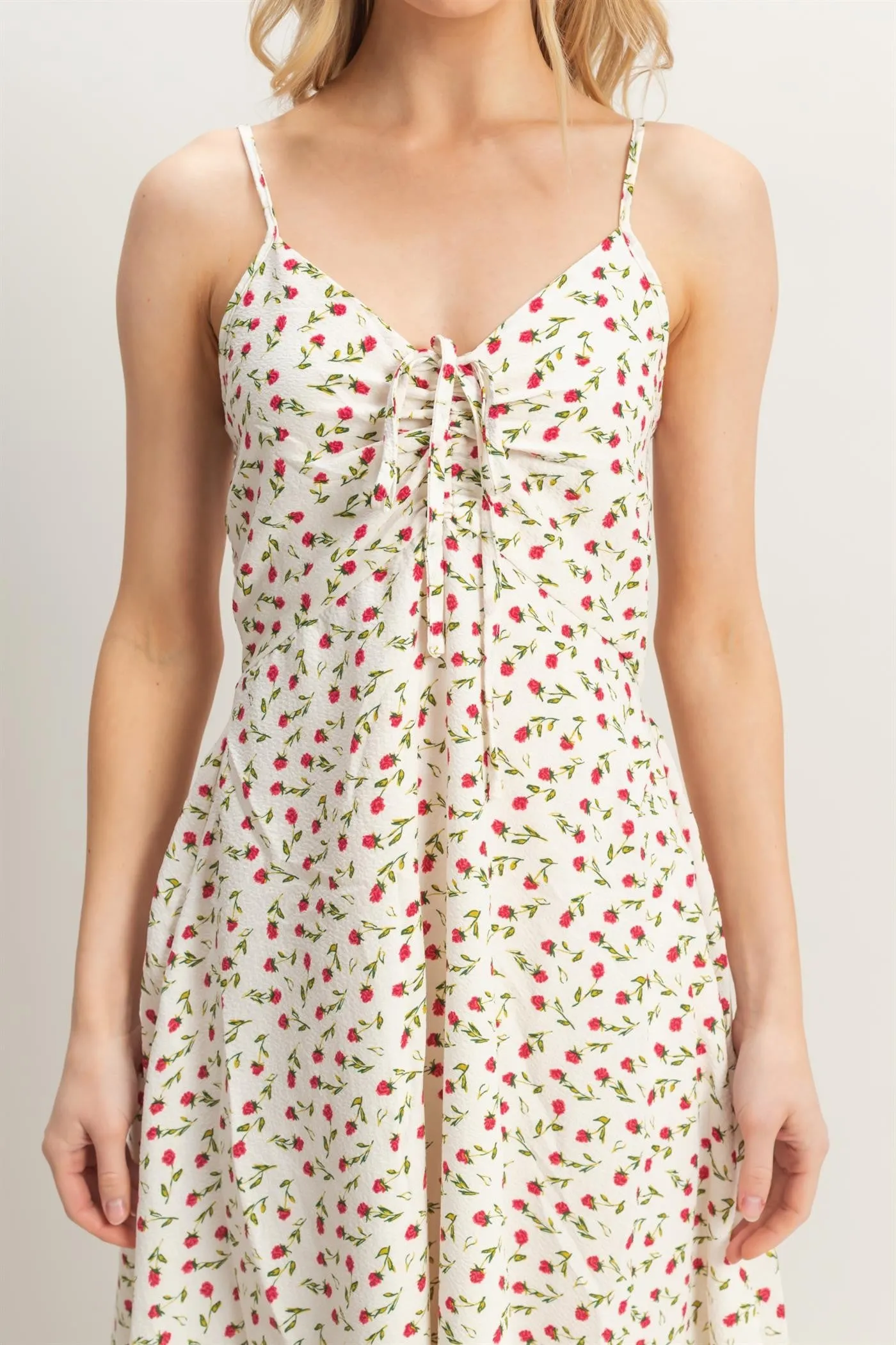 Halle Ditsy Floral Sleeveless Midi Dress, Ivory sold by North & Main Clothing Company product image thumbnail 3