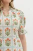 Liv Floral Ruffle Finish Top, Orange | Extended Sizes sold by North & Main Clothing Company