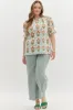 Liv Floral Ruffle Finish Top, Orange | Extended Sizes sold by North & Main Clothing Company