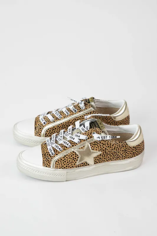 Alive Low Top Gold Star Sneaker, Leopard Multi | Vintage Havana sold by North & Main Clothing Company