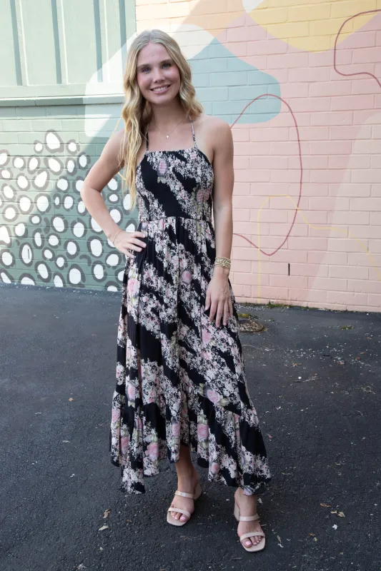 Heat Wave Printed Maxi Dress, Granite Combo | Free People sold by North & Main Clothing Company