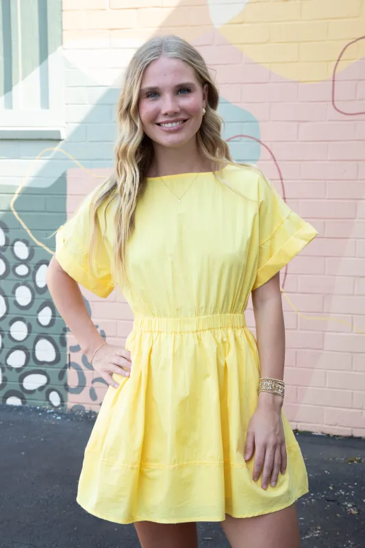 Fulltime Fun Mini Dress, Lemondrop | Free People sold by North & Main Clothing Company
