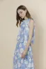 Bailee Floral Smocked Waist Maxi Skirt, Light Blue sold by North & Main Clothing Company