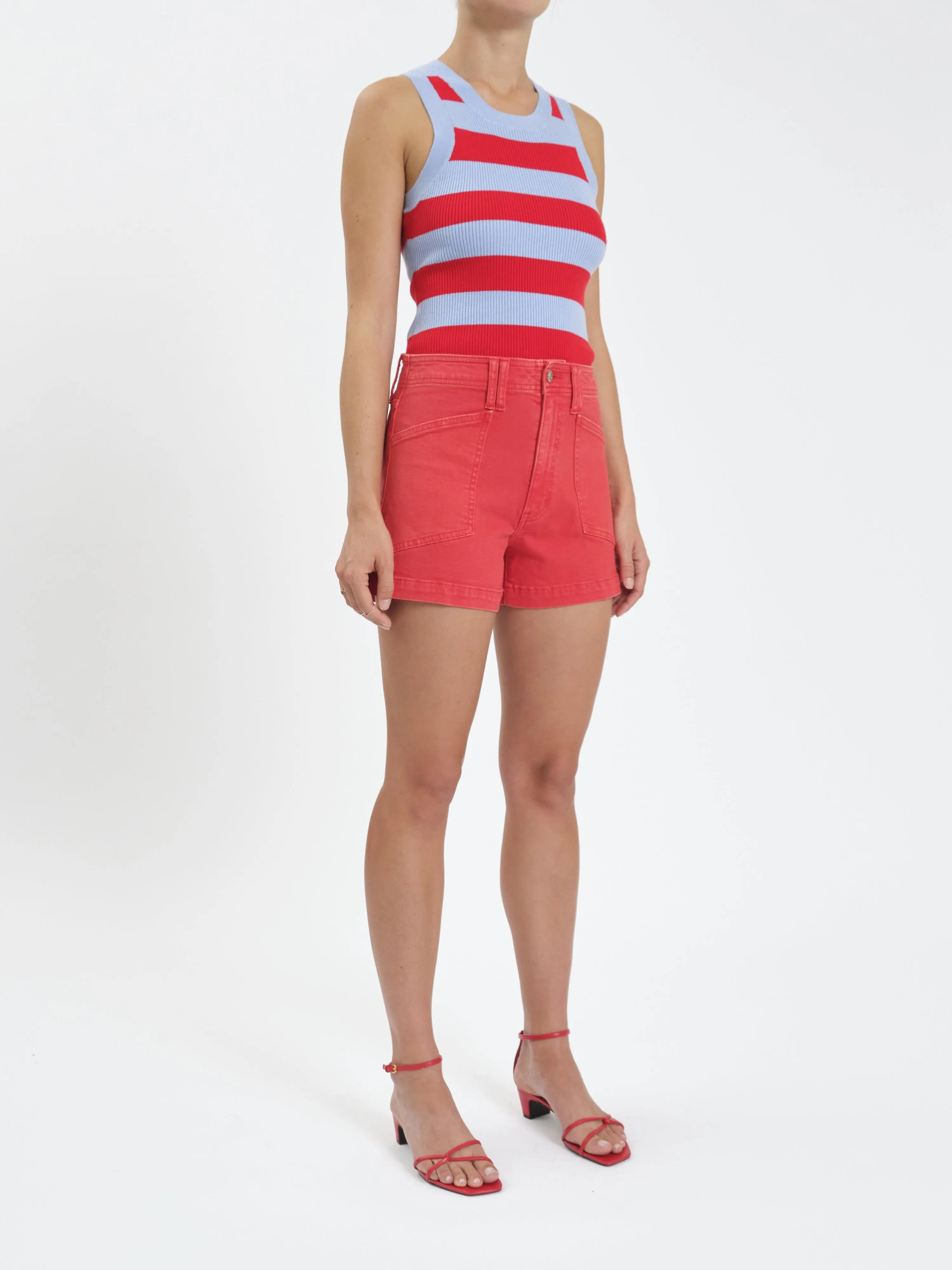 Valley Girl High Rise Shorts, Cherry | Daze sold by North & Main Clothing Company product image thumbnail 2
