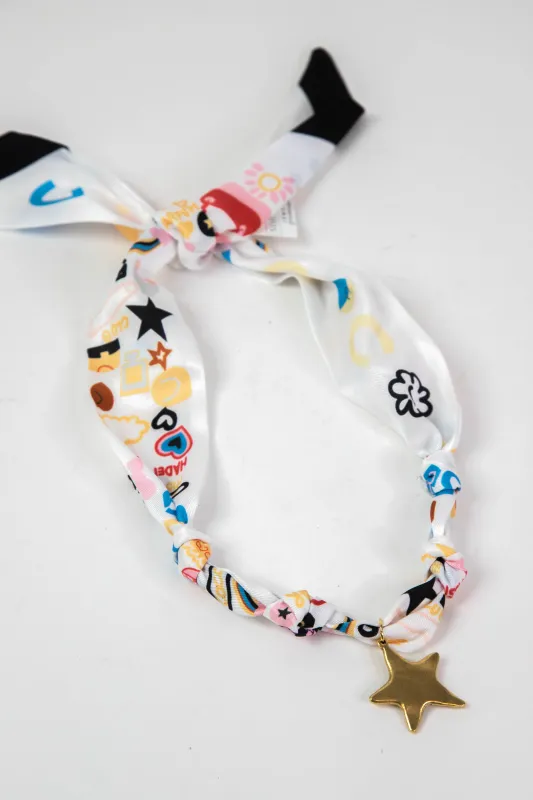 Felicity Artisan Star Scarf Necklace, White Multi | Nora James Jewelry sold by North & Main Clothing Company