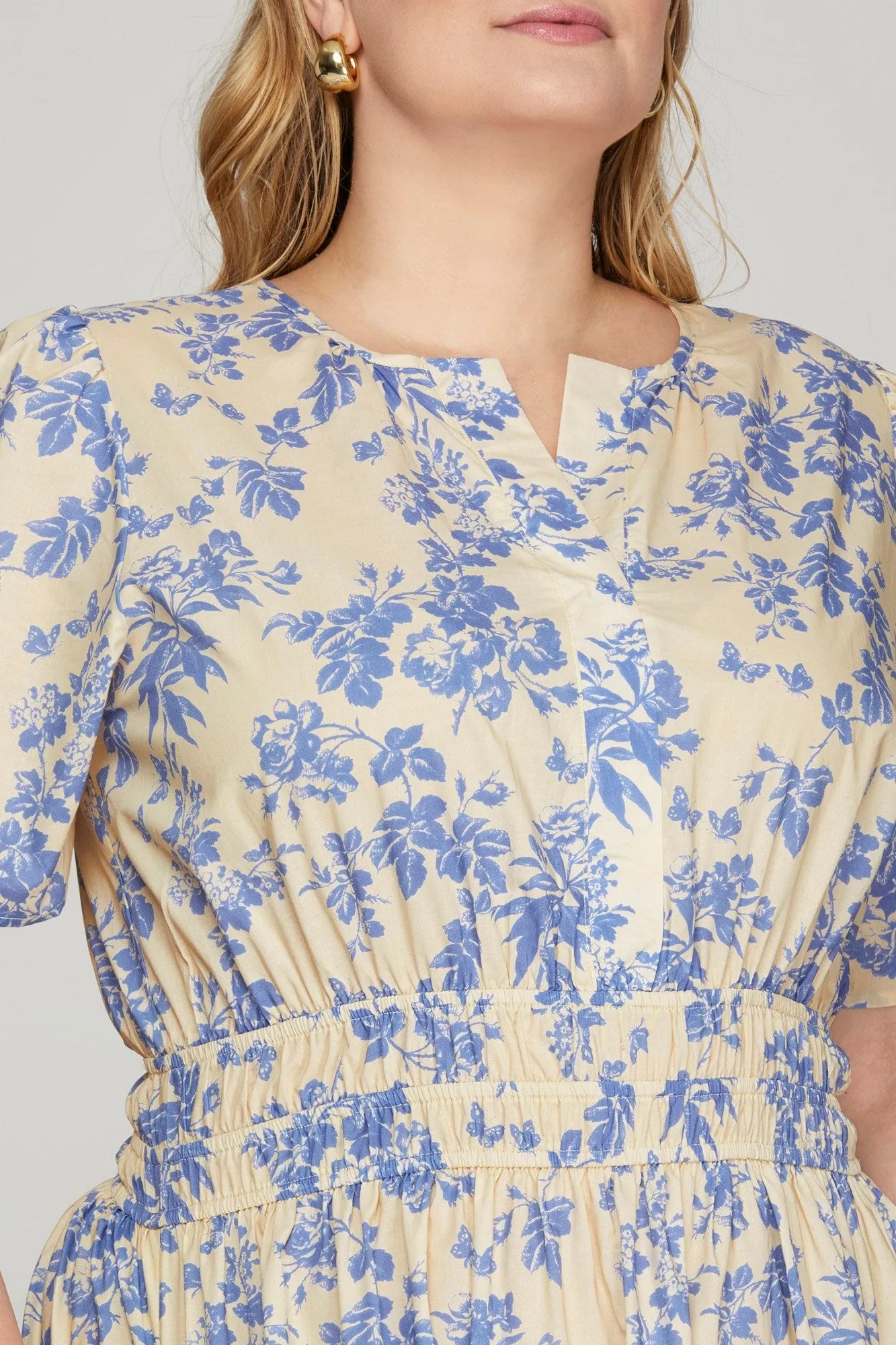 Gemma Tiered Floral Maxi Dress, Blue | Plus Size sold by North & Main Clothing Company product image thumbnail 3