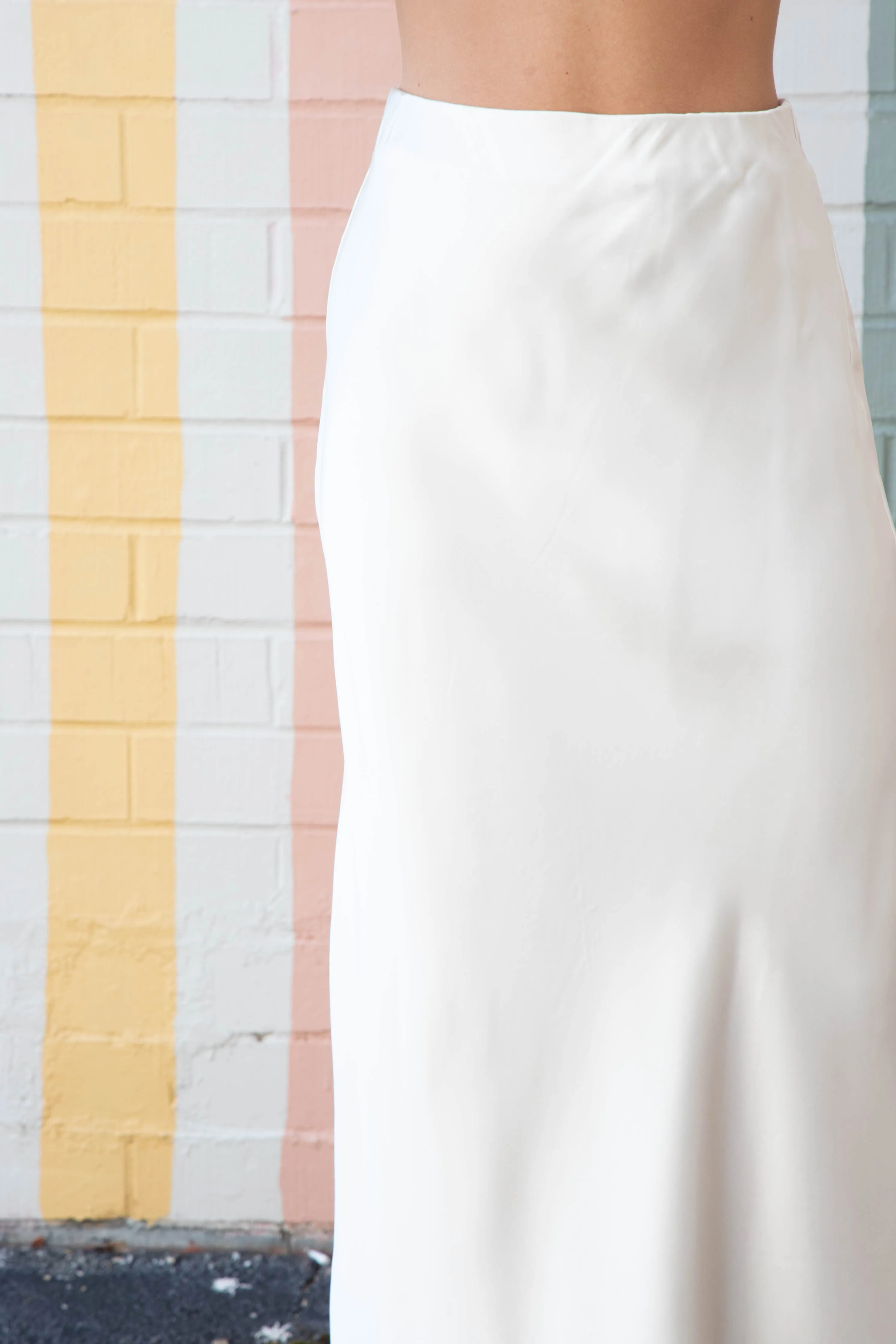 Brinley Satin Maxi Skirt, Alpaca sold by North & Main Clothing Company product image thumbnail 3