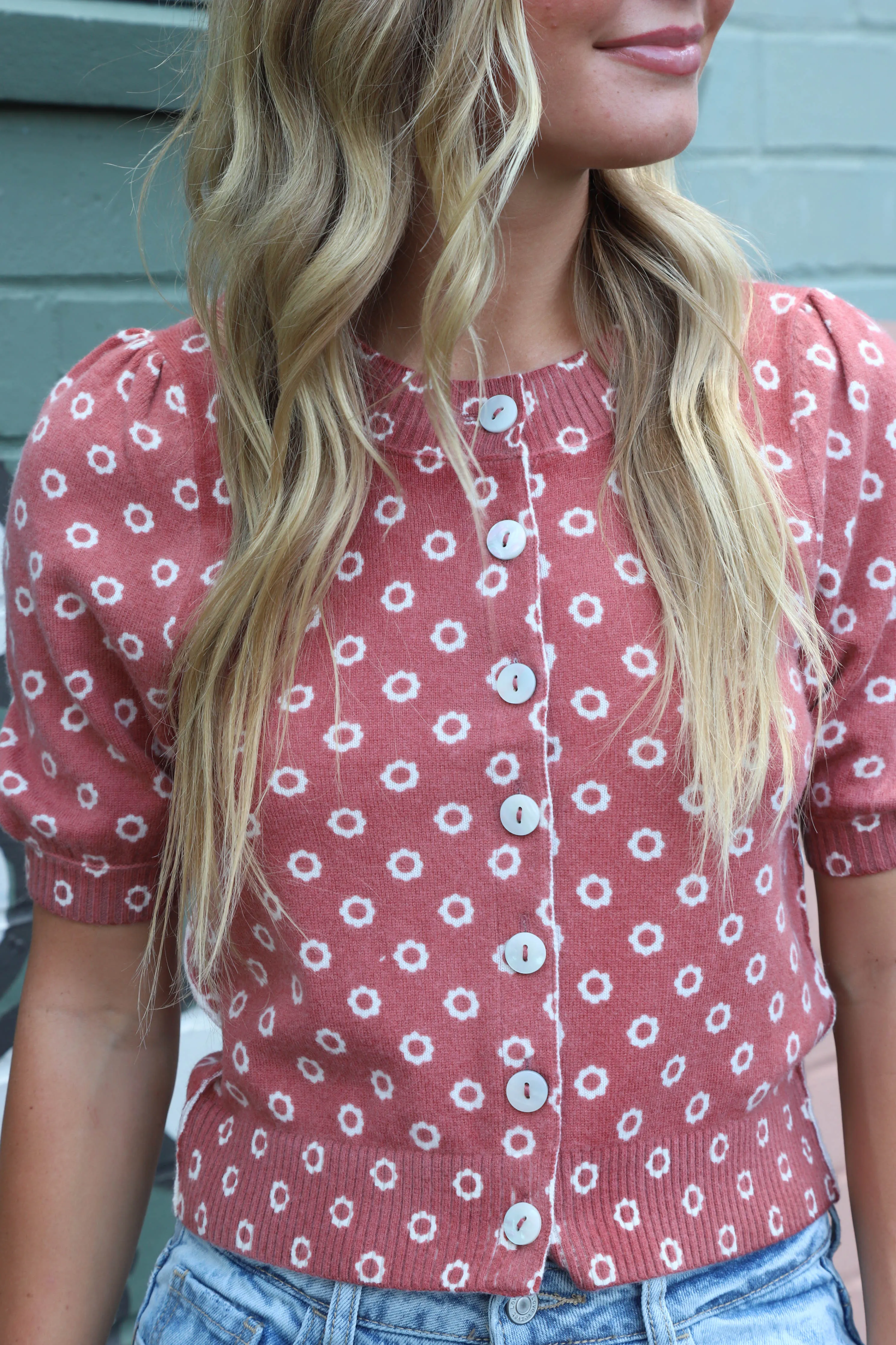 Isla Patterned Cardi, Daisy Combo | Free People sold by North & Main Clothing Company product image thumbnail 4