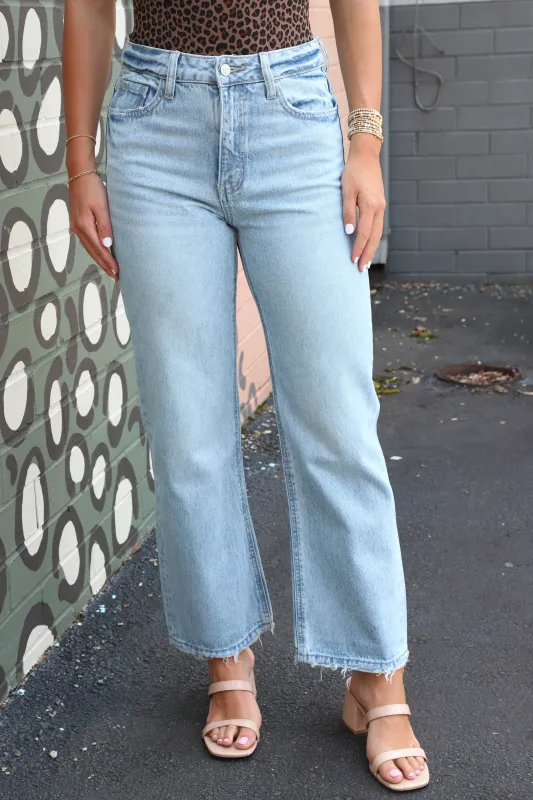 Elara 90's Super Hi Rise Slim Wide Jeans, Entertaining sold by North & Main Clothing Company