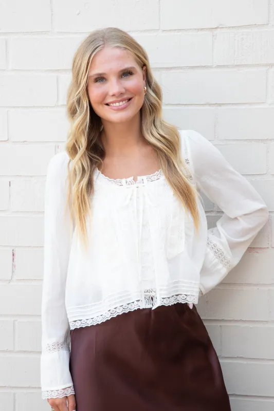 Forevermore Long Sleeve Top, Ivory | Free People sold by North & Main Clothing Company