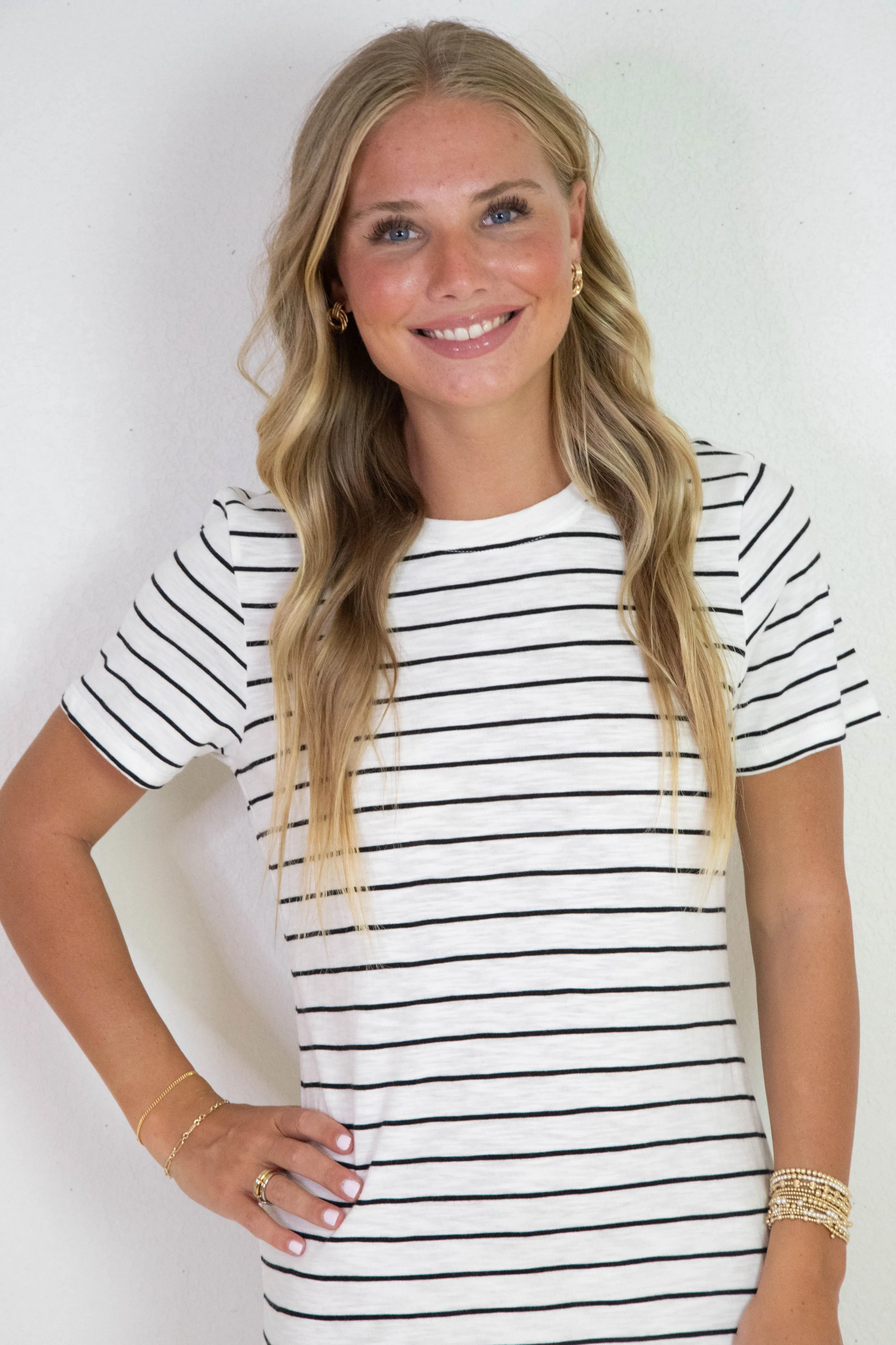 Perfect Tee Maxi Dress, Chalk/Black Stripe | Sanctuary sold by North & Main Clothing Company product image thumbnail 2