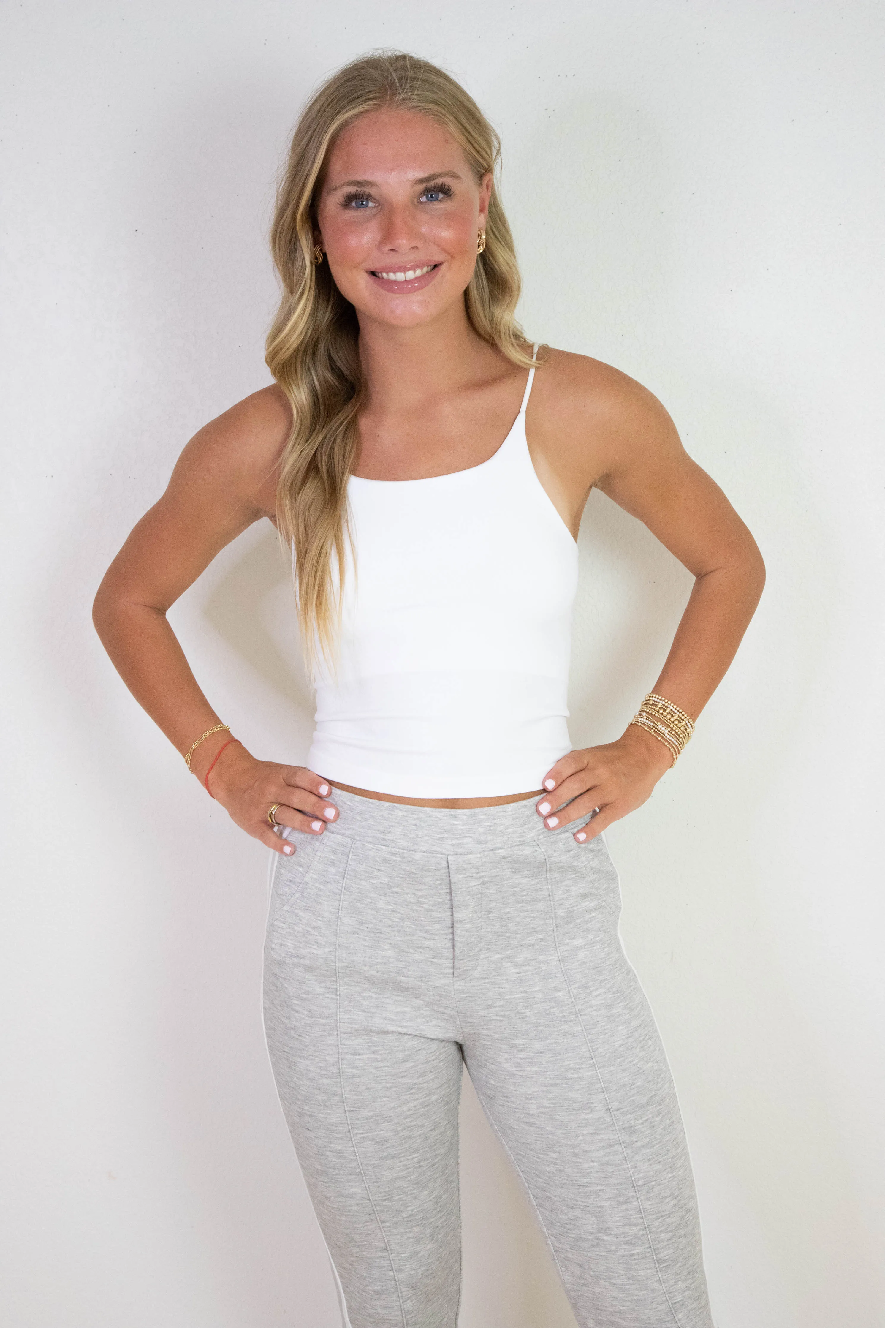 Samara Side Stripe Leggings, Light Grey sold by North & Main Clothing Company product image thumbnail 5
