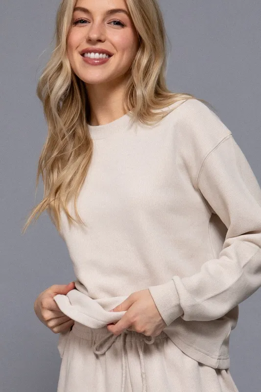 Allysa Soft Knit Top, Beige sold by North & Main Clothing Company