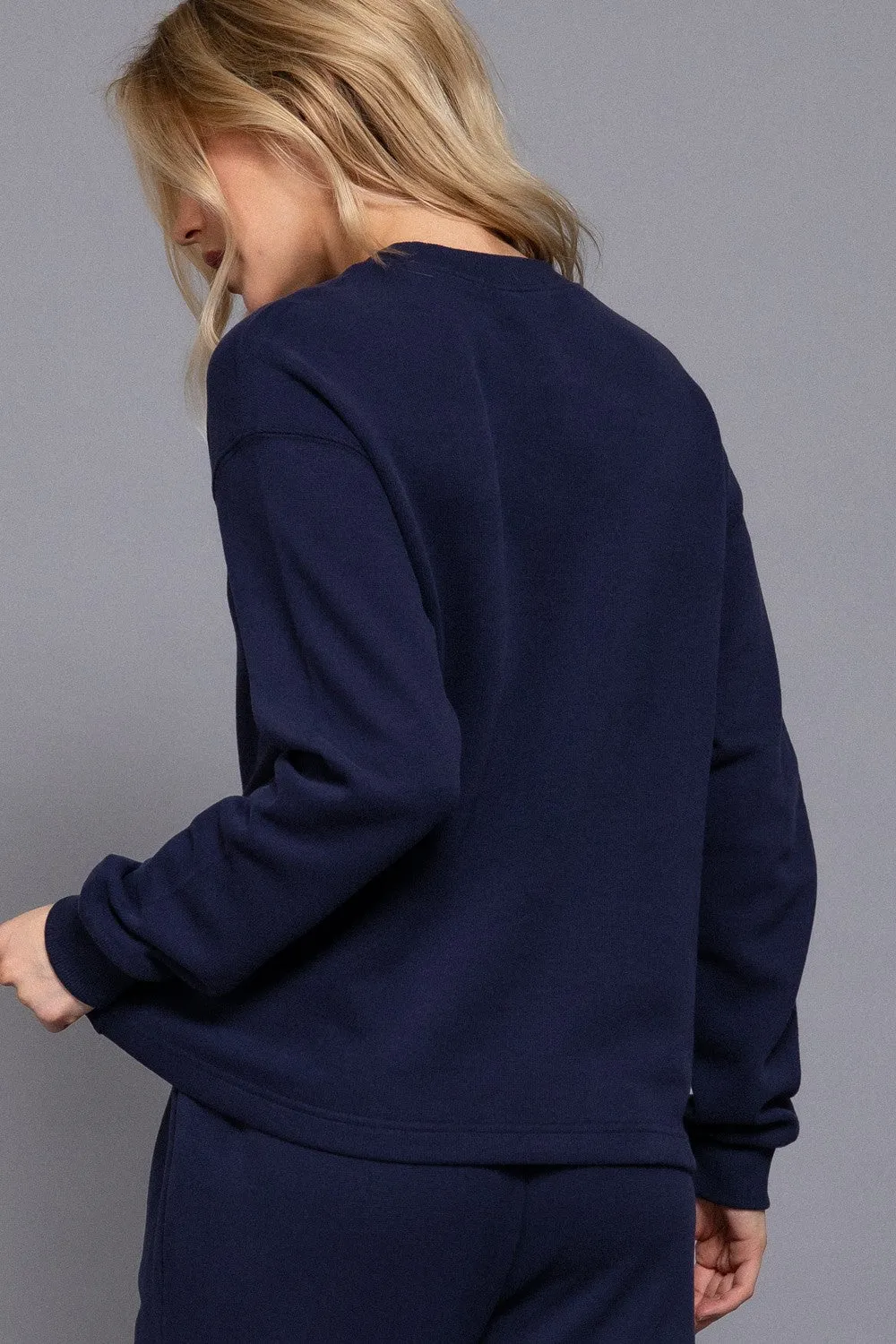 Allysa Soft Knit Top, Navy sold by North & Main Clothing Company product image thumbnail 4