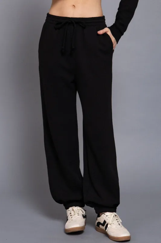 Elisa Soft Jogger Pants, Black sold by North & Main Clothing Company