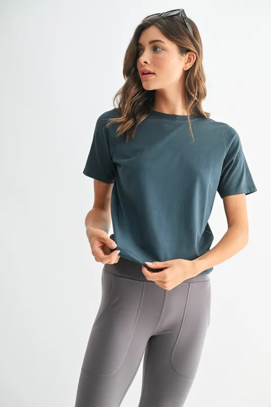 Adalynn Classic Boxy Fit Tee, Midnight Navy sold by North & Main Clothing Company
