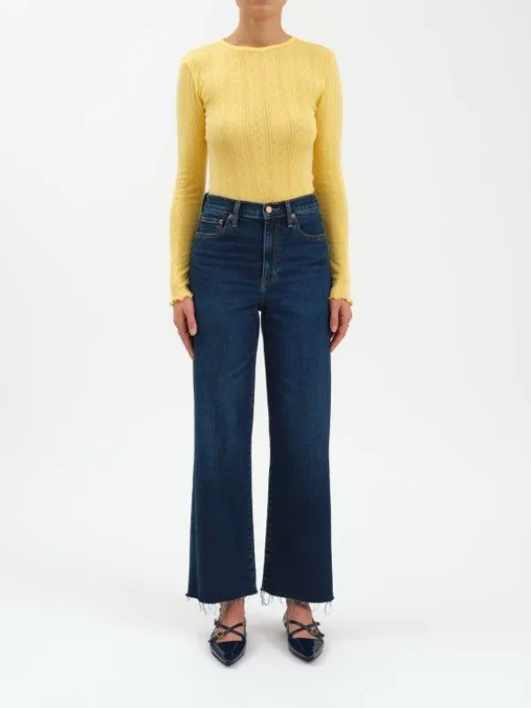 Pleaser High Rise Wide Ankle Jeans, Magic Hour | Daze sold by North & Main Clothing Company