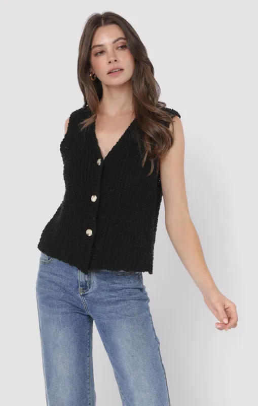 Arlo Cardi Vest, Black | Sadie & Sage sold by North & Main Clothing Company