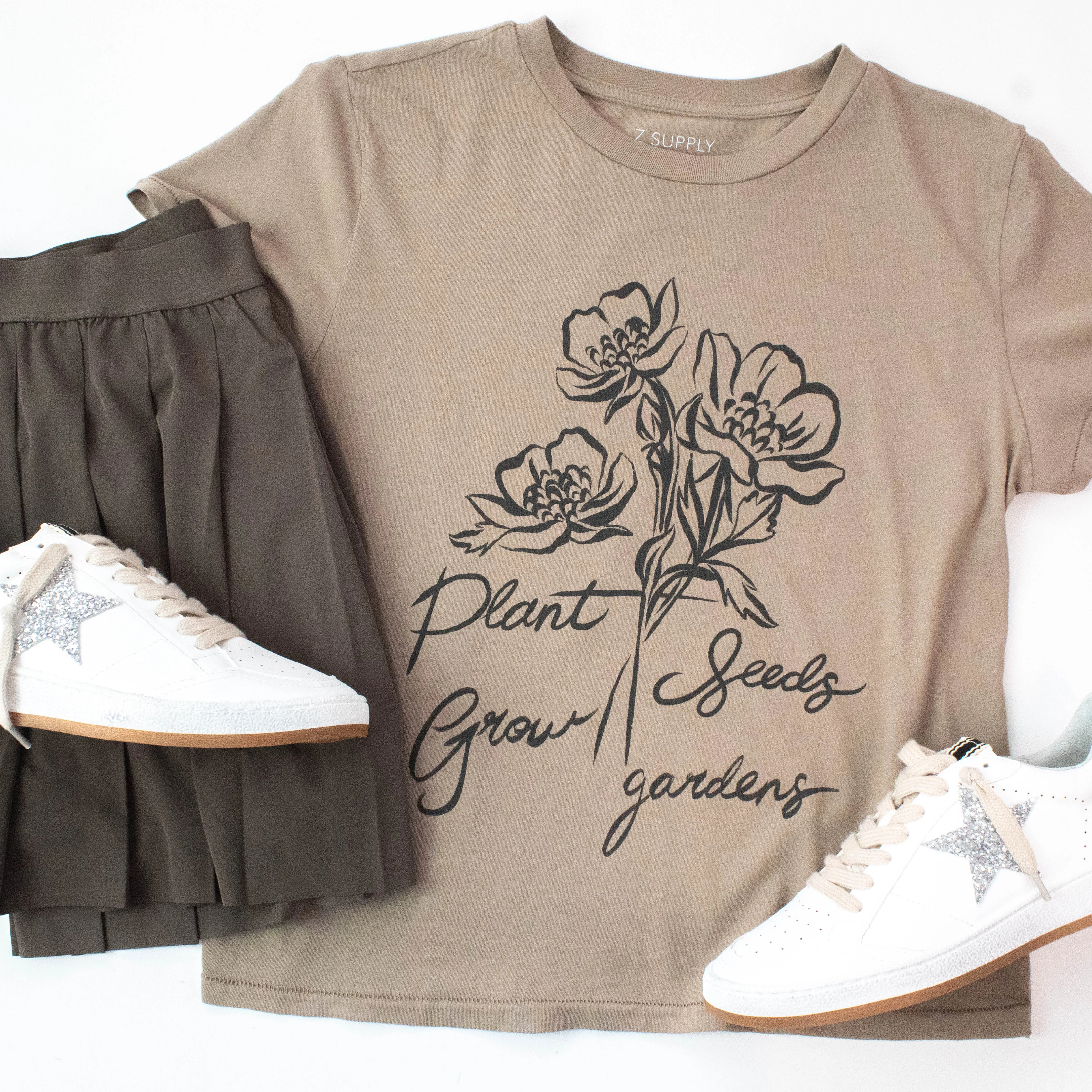 Grow Gardens Tourist Tee, Smokey | Z Supply sold by North & Main Clothing Company product image thumbnail 4