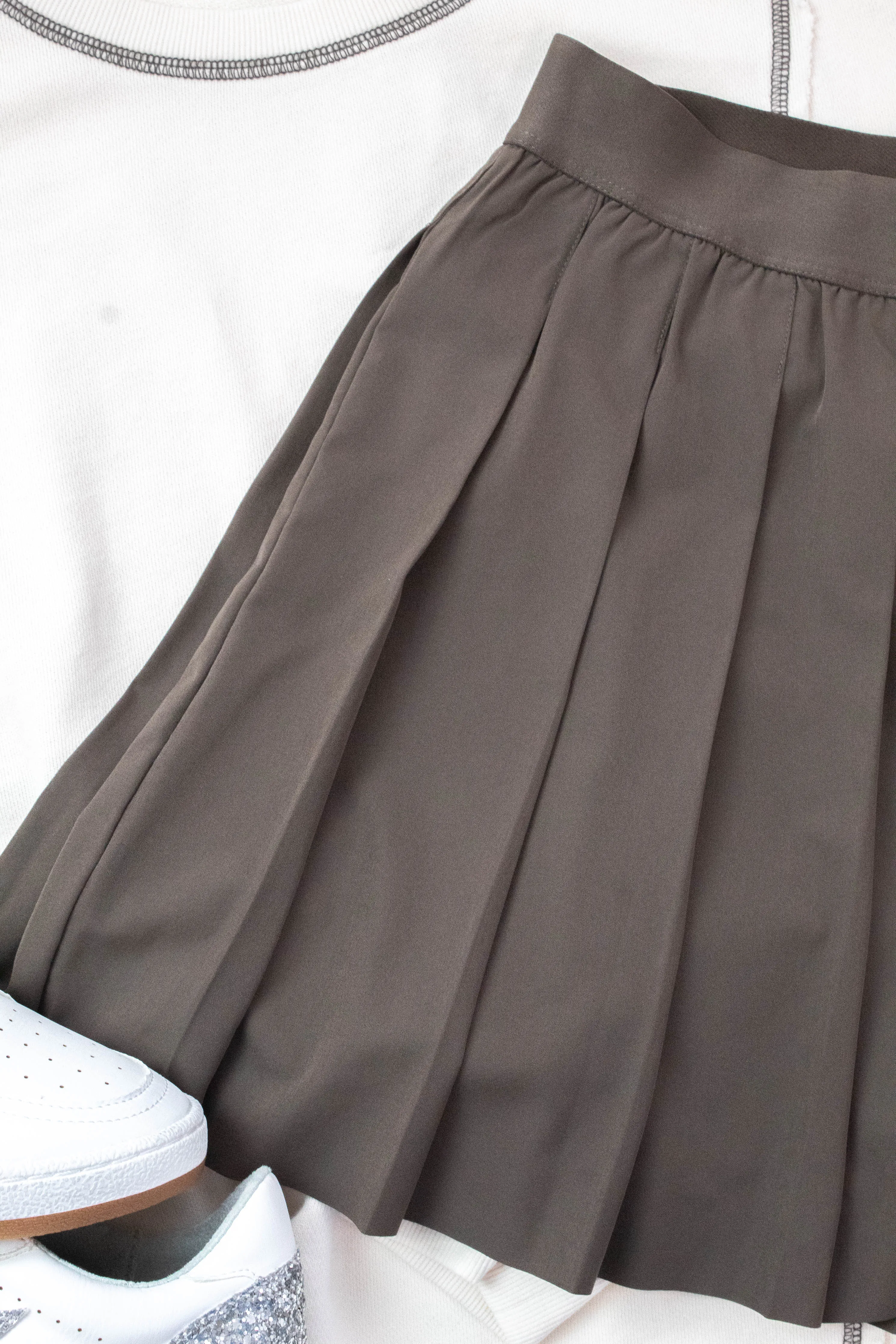 Full Swing Pleated Skirt, Tavern | Z Supply sold by North & Main Clothing Company product image thumbnail 2