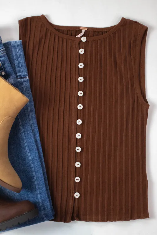 Tilly Vest, Honey Bronze | Free People sold by North & Main Clothing Company