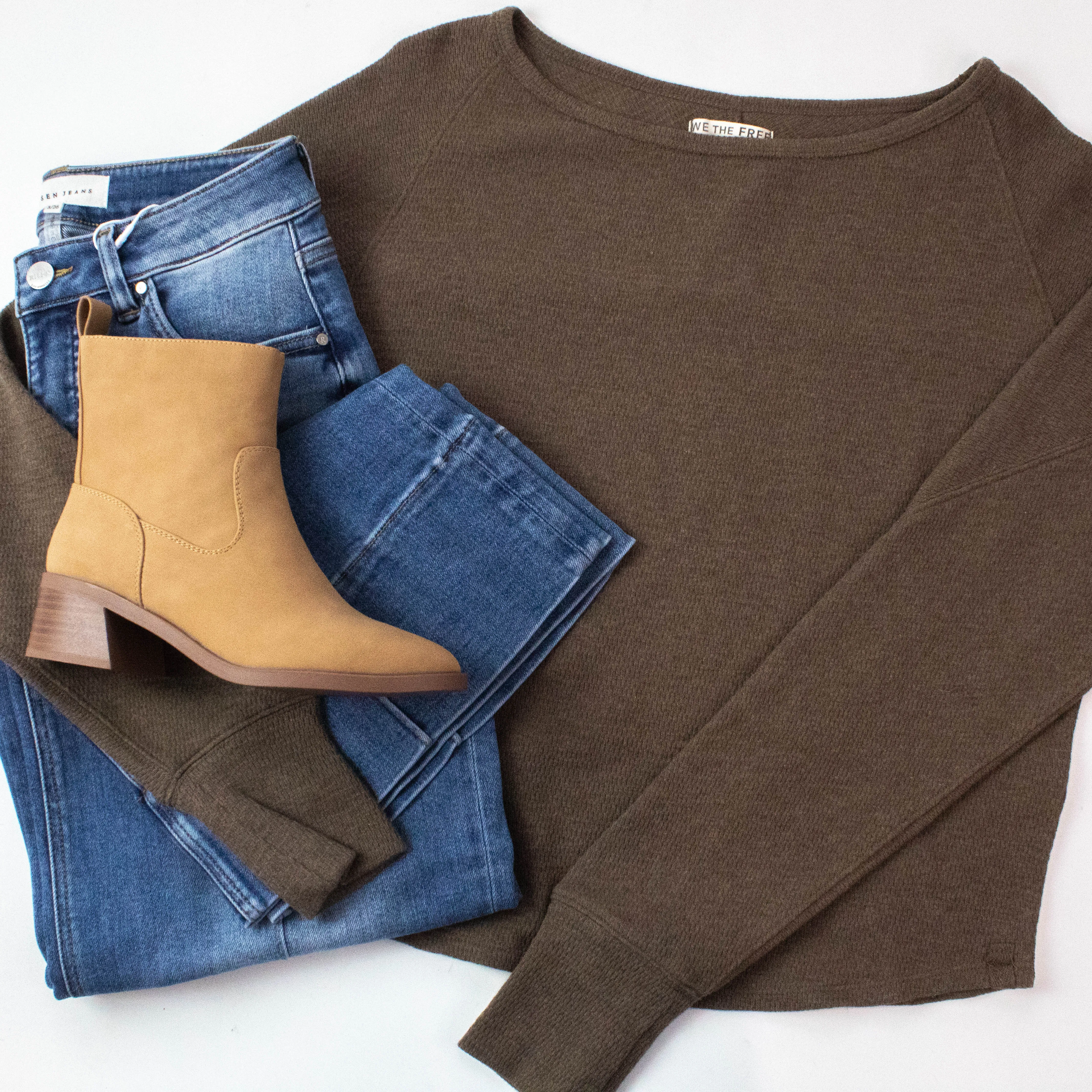 Jess Boat Neck Top, Coco Brown Heather | Free People sold by North & Main Clothing Company product image thumbnail 4