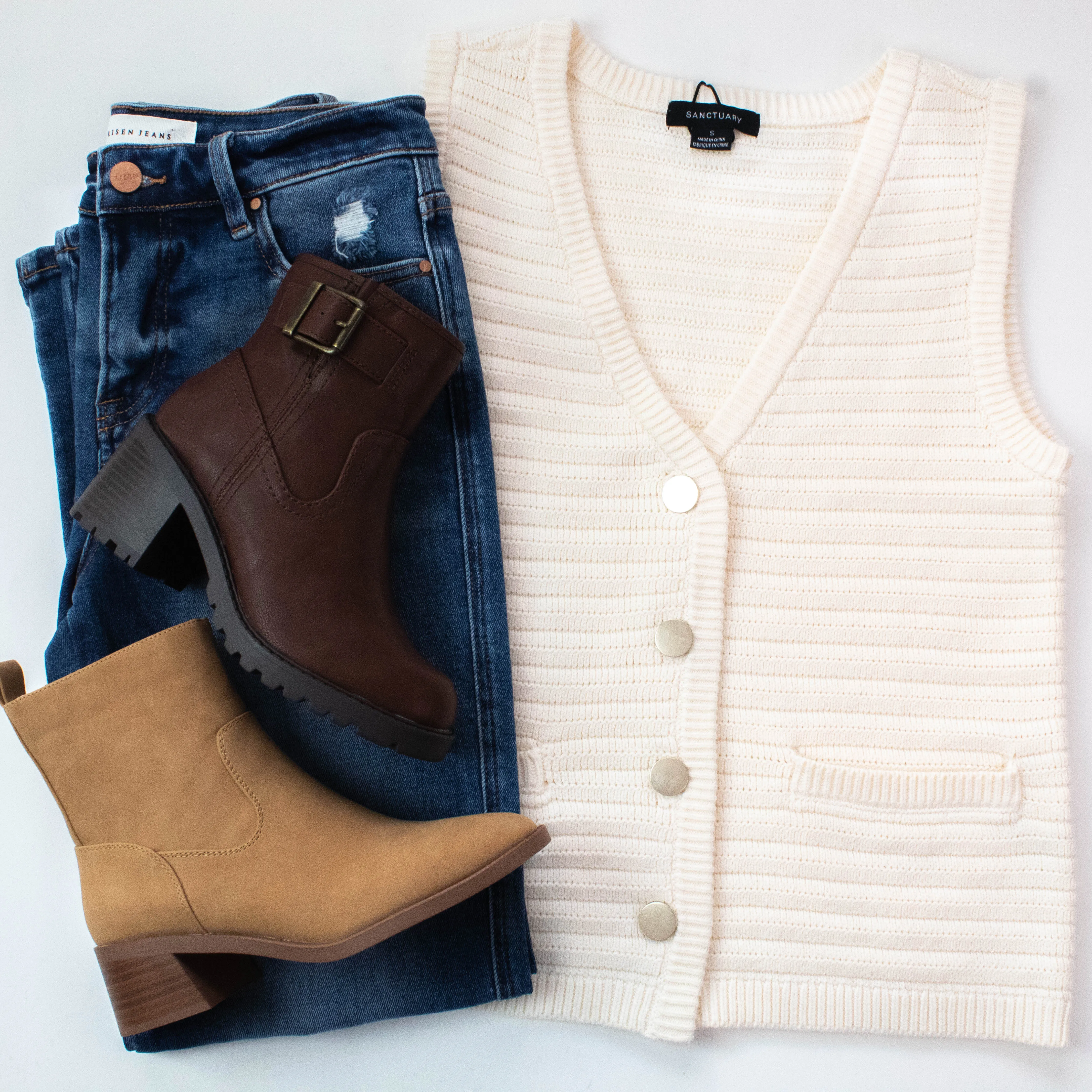 Naomi Textured Sweater Vest, Macrame | Sanctuary sold by North & Main Clothing Company product image thumbnail 4