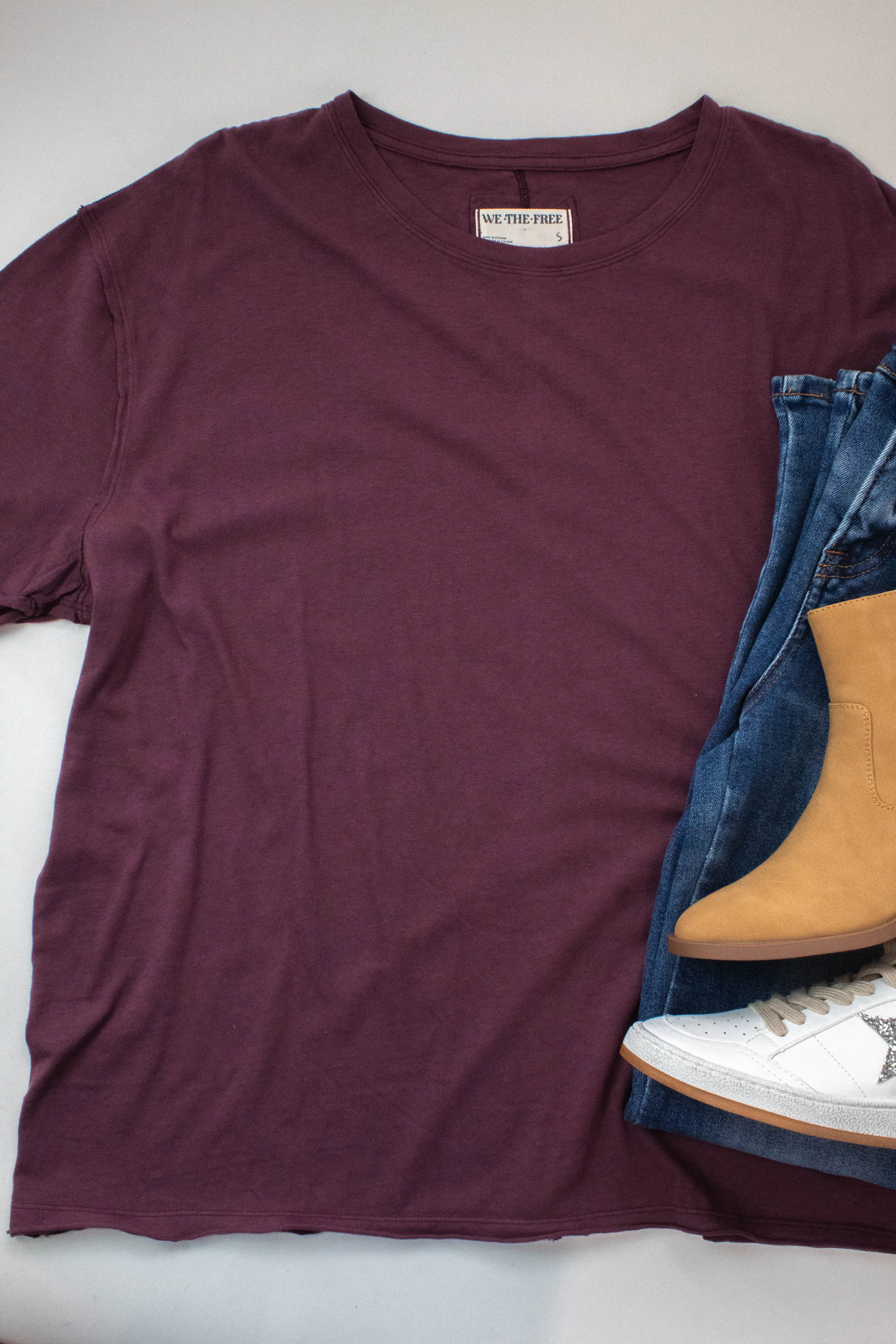 Nina Tee, Maroon | Free People sold by North & Main Clothing Company