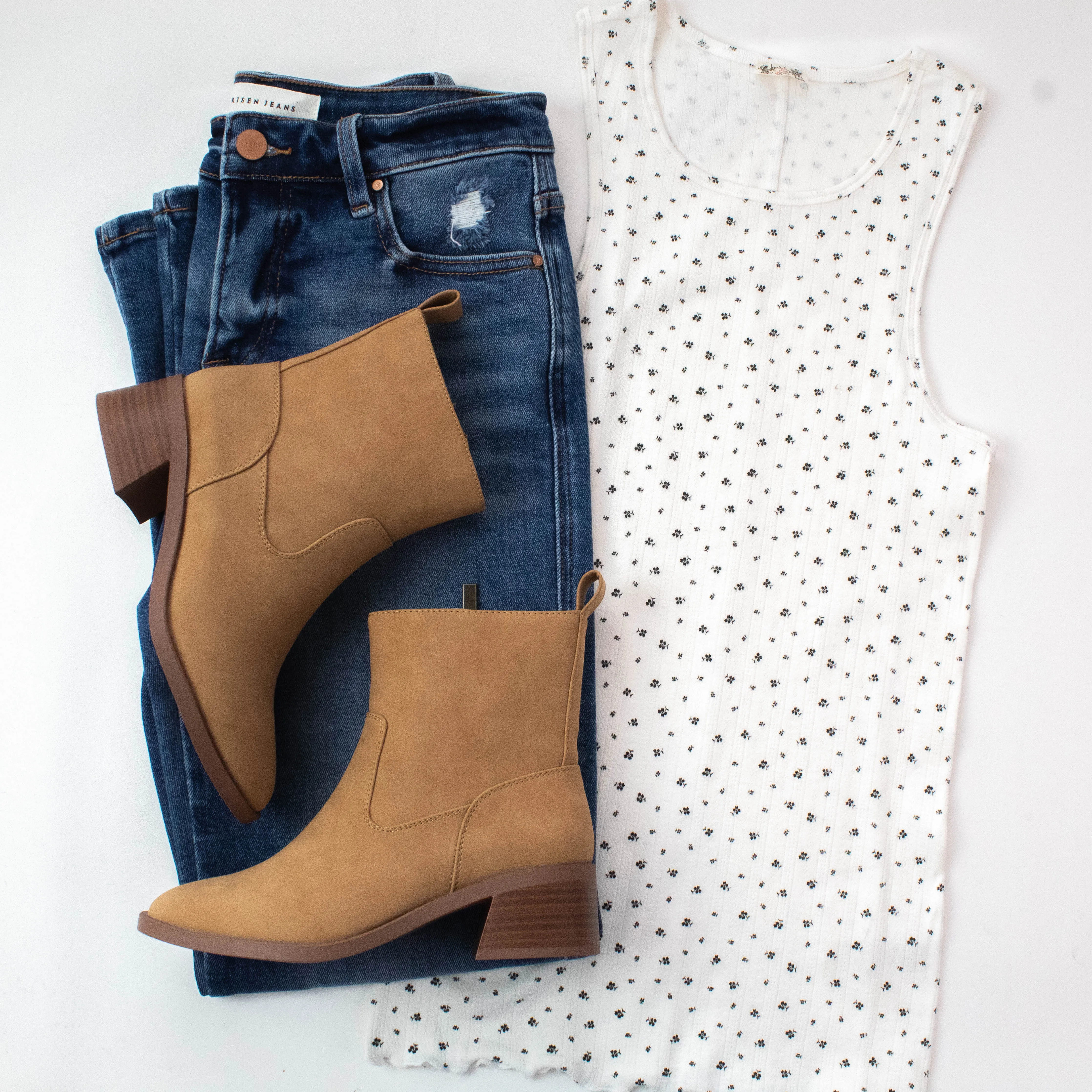 Fresh In Love Floral Printed Top, Ivory Combo | Free People sold by North & Main Clothing Company product image thumbnail 4