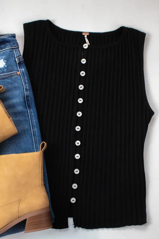 Tilly Vest, Black | Free People sold by North & Main Clothing Company