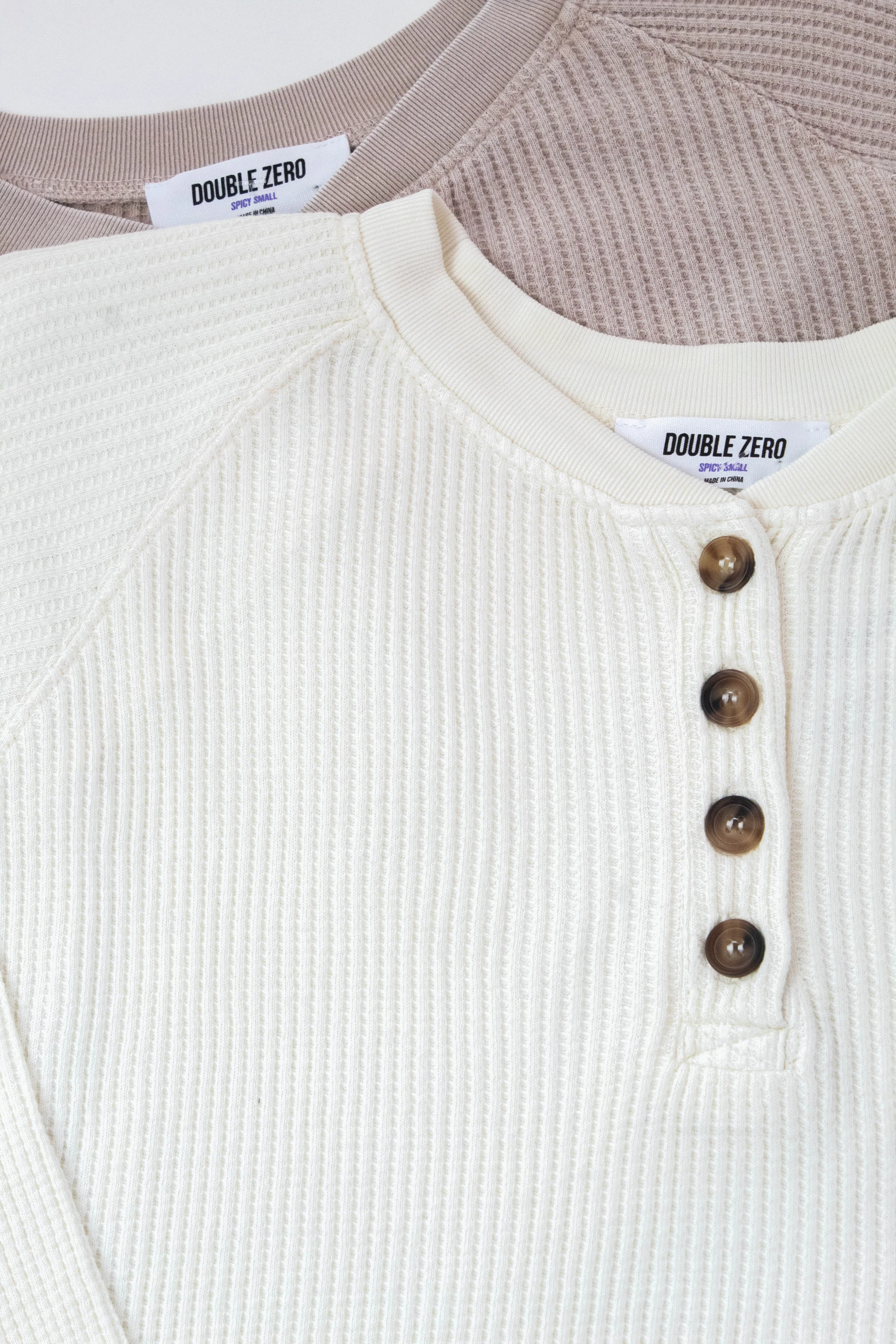 Jordan Knit Henley Top, Cream sold by North & Main Clothing Company product image thumbnail 2
