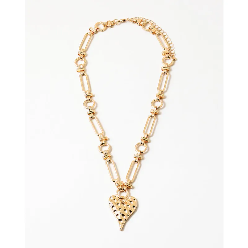 Vera Heart Pendant Necklace, Gold sold by North & Main Clothing Company