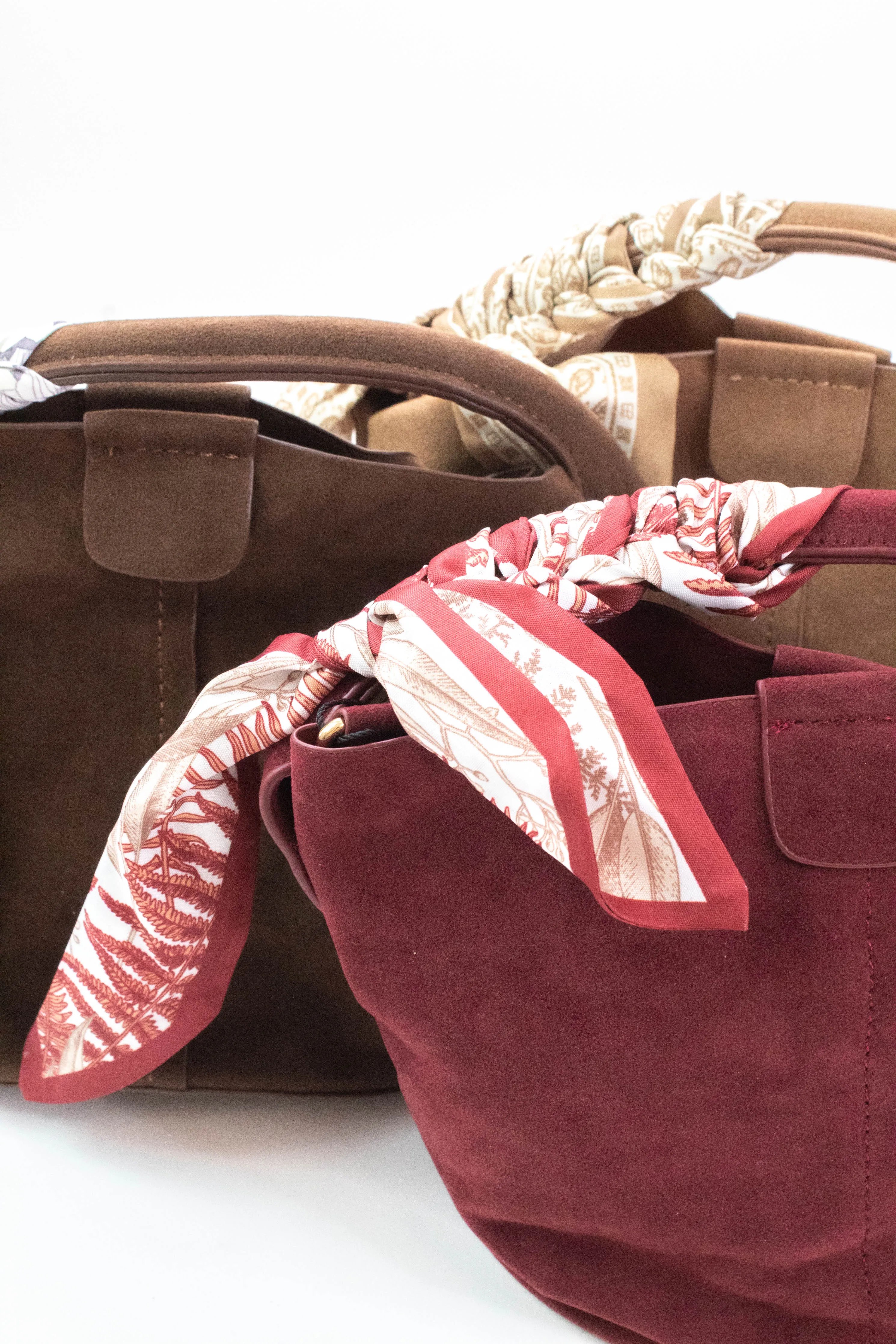 Margaret Small Suede Bucket Bag, Burgundy sold by North & Main Clothing Company product image thumbnail 5